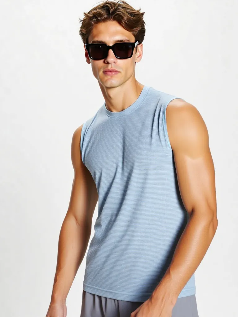 POLO DEPORTIVO LICRA COLOMBIANA MALLA | MANGA CERO - CUELLO REDONDO (S, Negro)