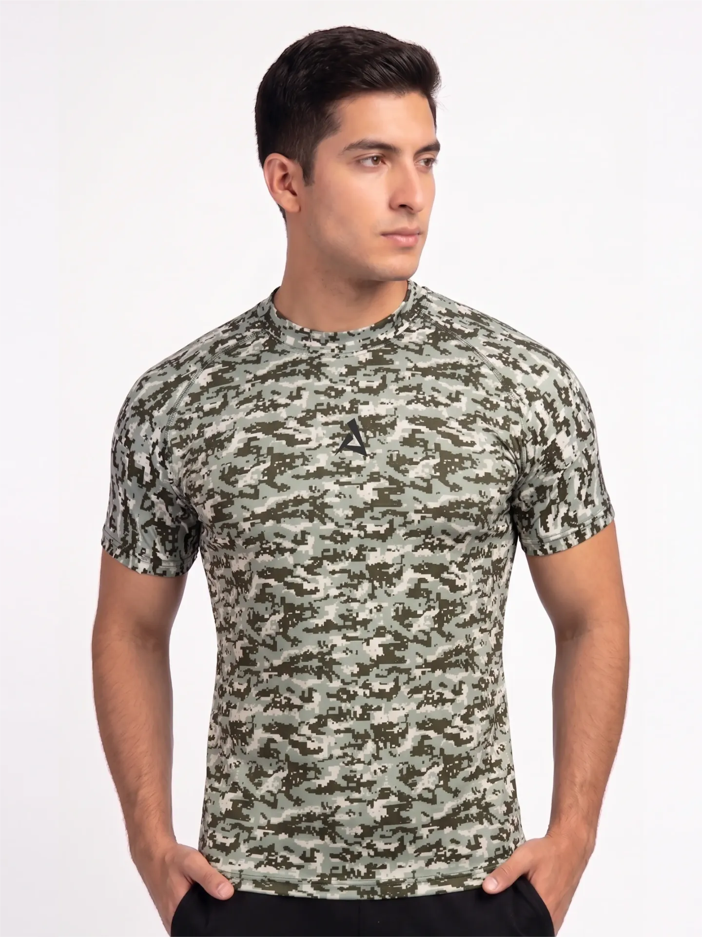 POLO DEPORTIVO LICRA COLOMBIANA PIXELEADO | MANGA CORTA - CUELLO REDONDO