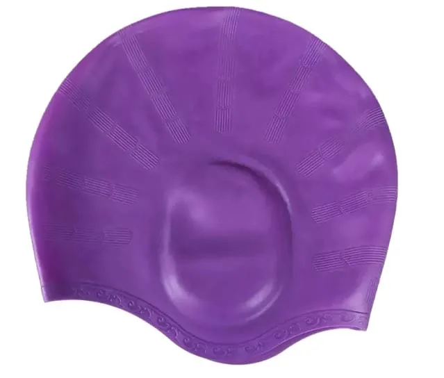 GORRO CON OREJERA EN SILICONA COLOR ENTERO - WINNER (Fucsia)