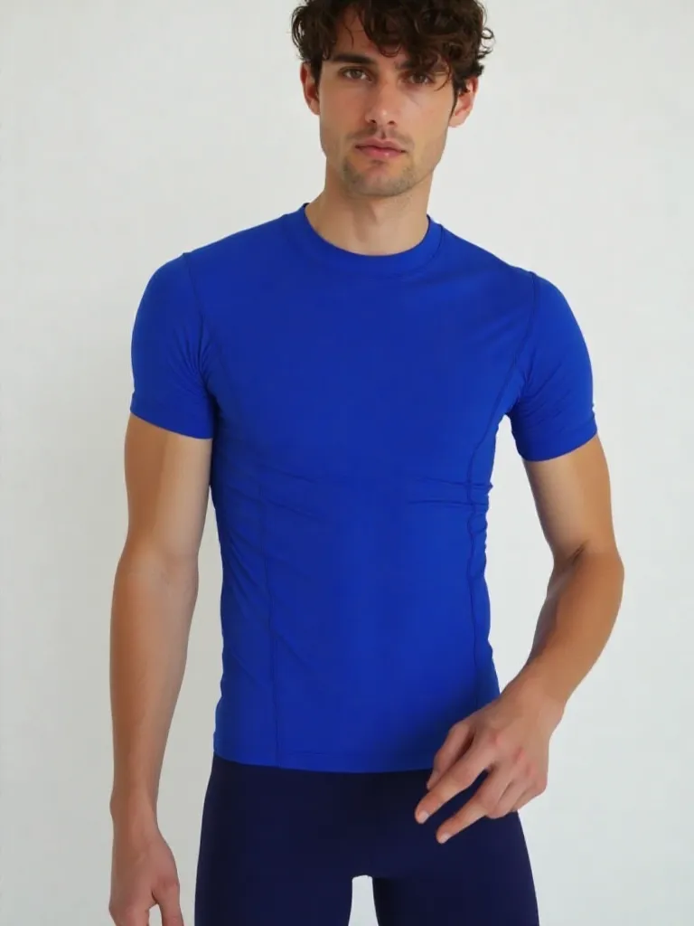 LICRA COREANA MANGA CORTA - CUELLO REDONDO (S, Plomo Plata)