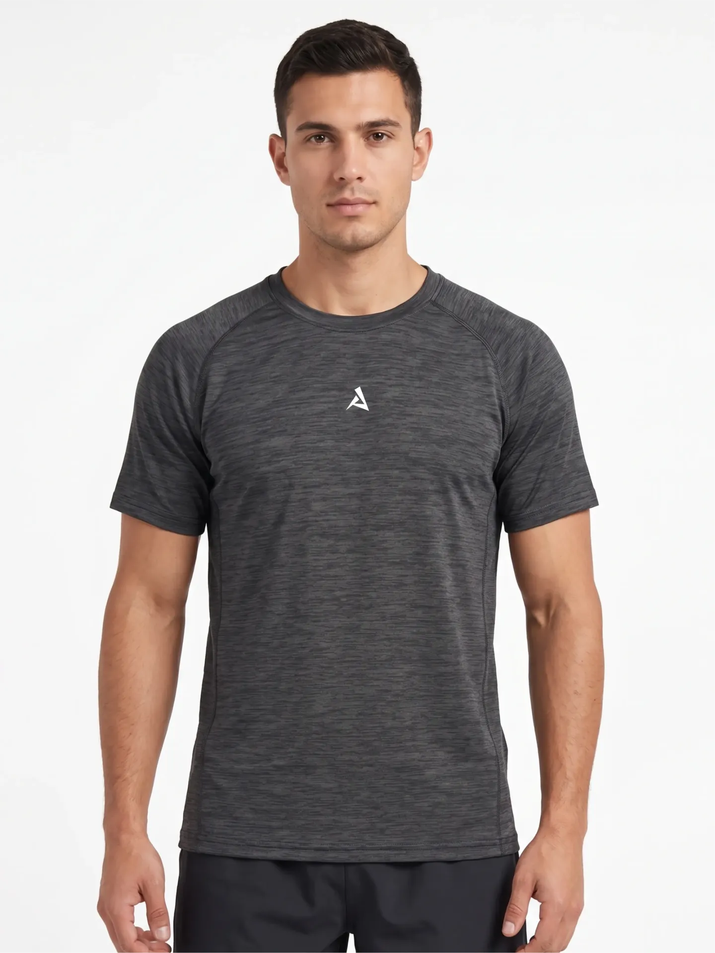 POLO DEPORTIVO LICRA COLOMBIANA JASPEADO | MANGA CORTA - CUELLO REDONDO