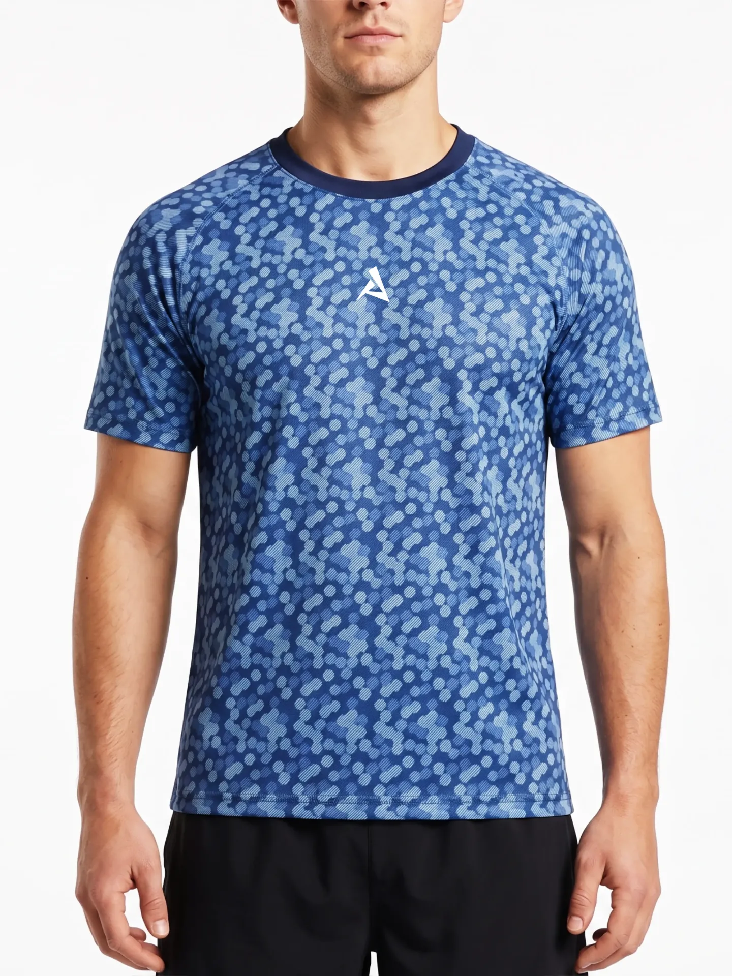 POLO DEPORTIVO LICRA COLOMBIANA HEXAGONAL | MANGA CORTA - CUELLO REDONDO